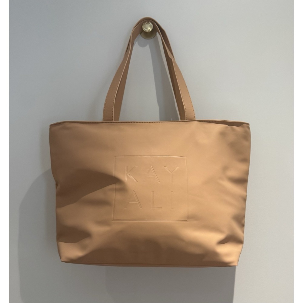 KAYALI Large Beige Nude Tote Bag Travel Beach Gym Shopper Carryall